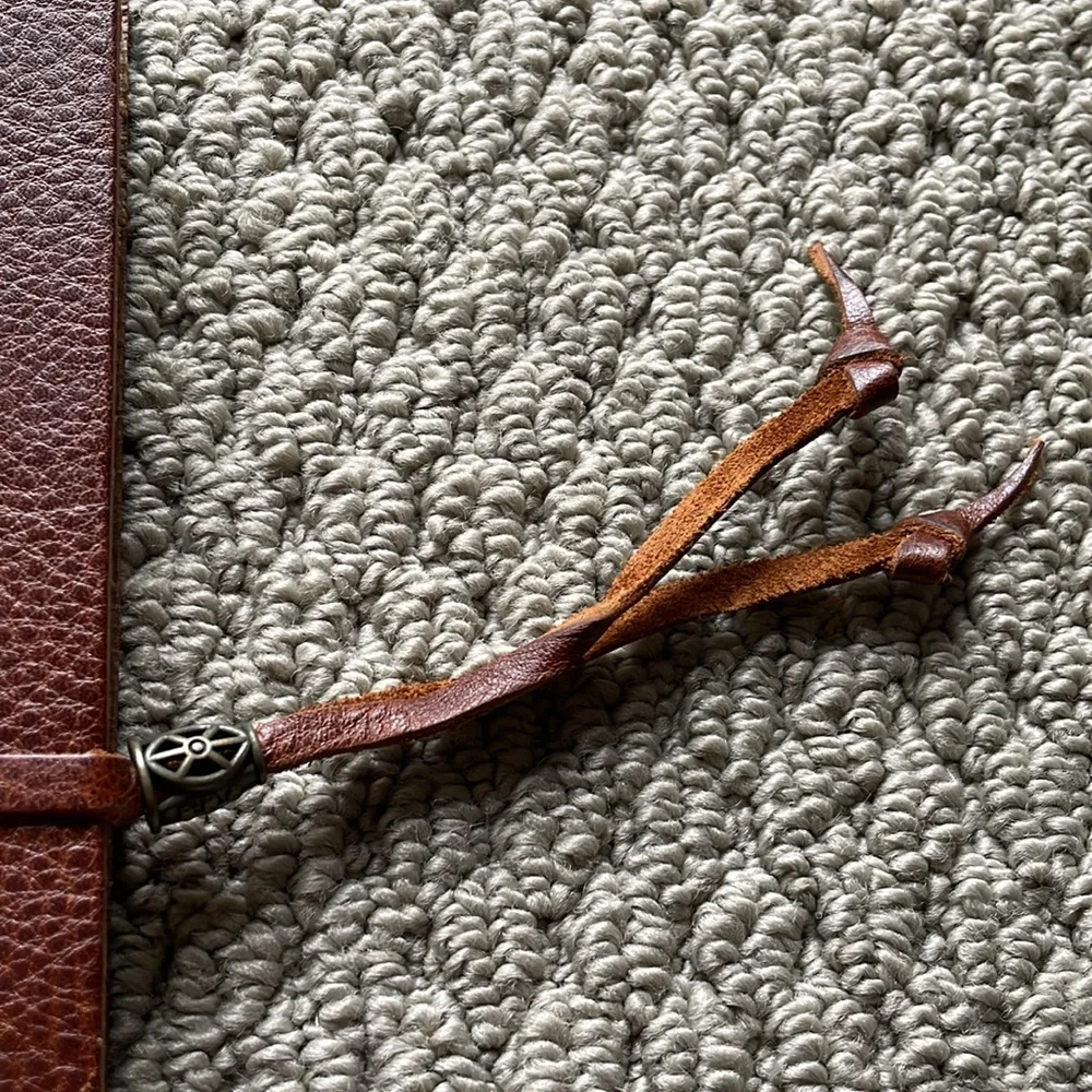 New With Tags: Made In Italy Leather Bound Compass Journal Notebook/Diary/Agenda
